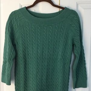 Teal LOFT sweater with 3/4 sleeves